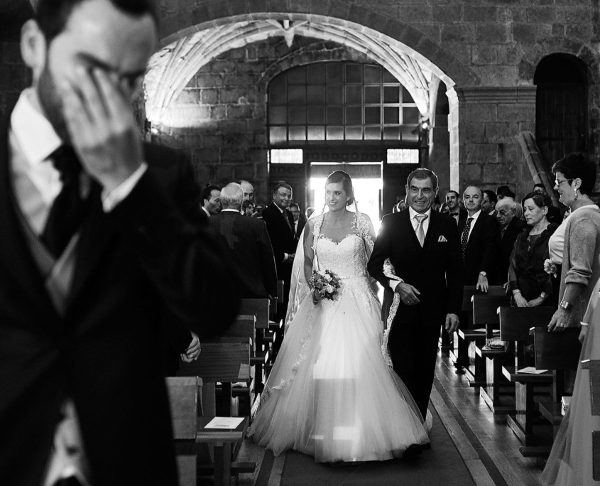 entrada novia ceremonia boda fotografias naturales